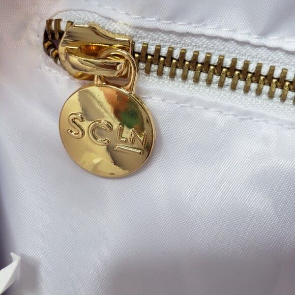 Stoney Clover Lane White Terry Cloth Tote Bag Embossed Beach Carry All 17x14 - Picture 8 of 11